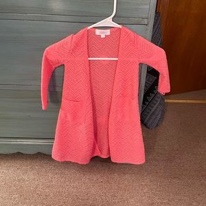 Lularoe girls size 2 peach/pink duster